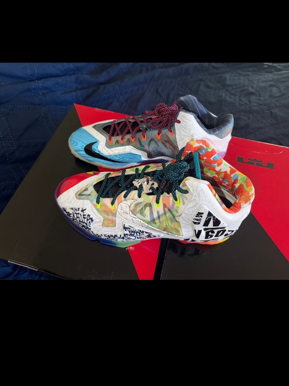 Men's Multicolor Athletic Basketball Shoes - White/Multicolor